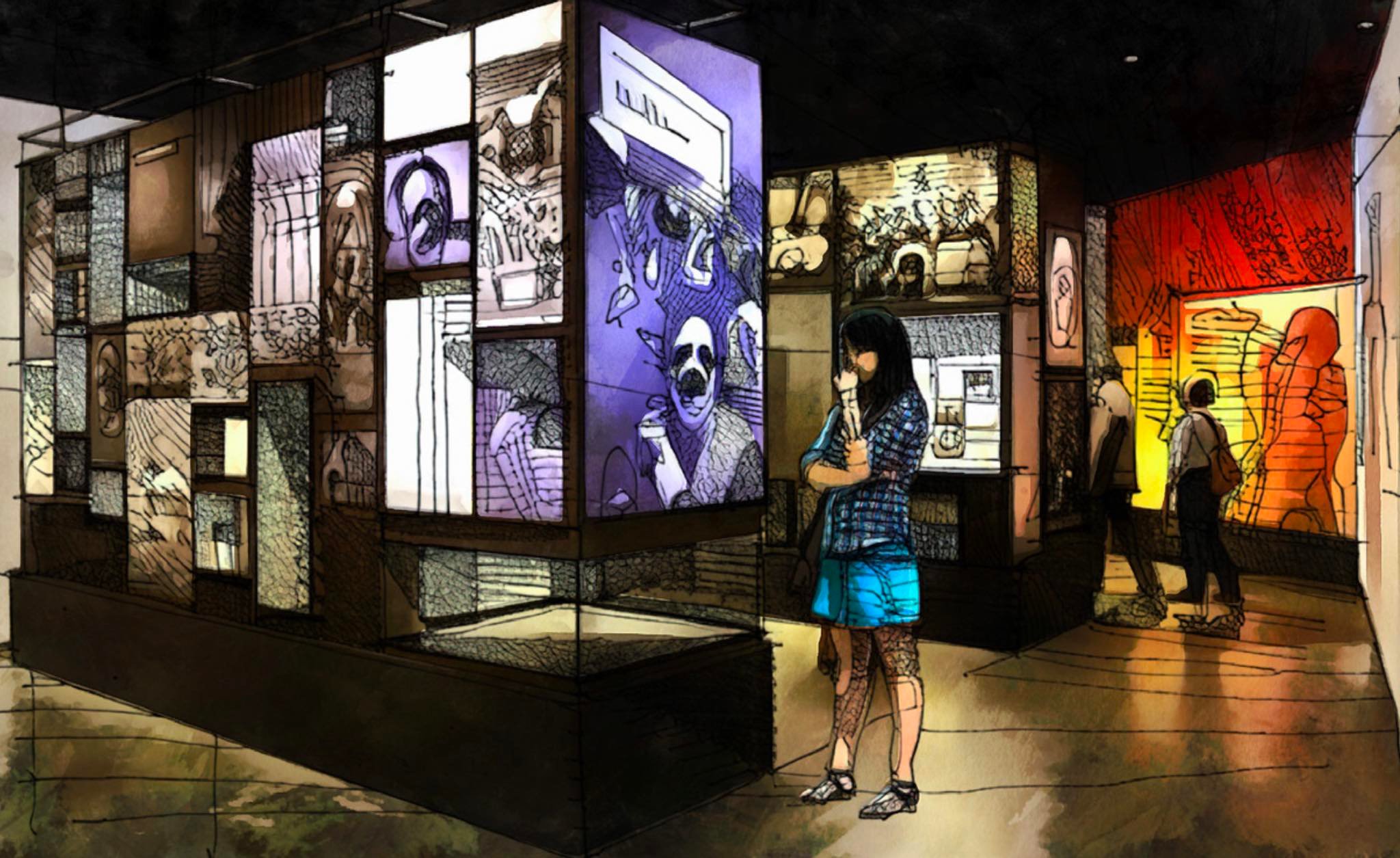 artist representation of art instillation
