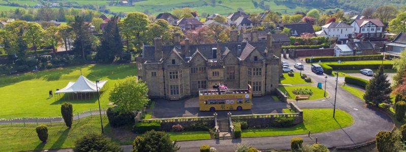 Aerial image of Haworth Art Gallery