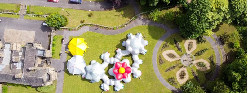 Ariel view of Howarth Art Gallery and Lumini