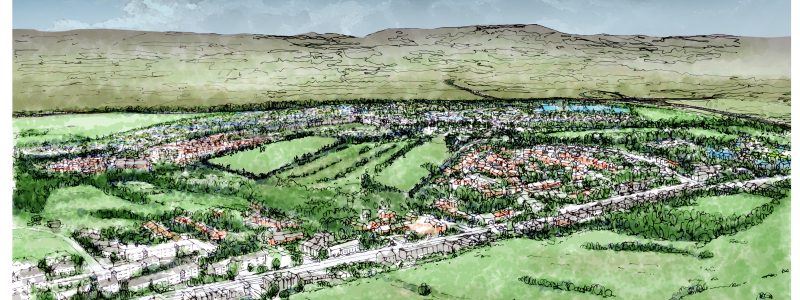 Huncoat Garden Village 3D render