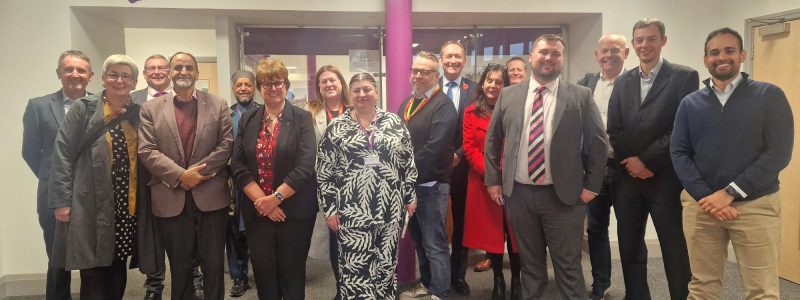 Councillors and officers who took part in peer review taken at Council offices.