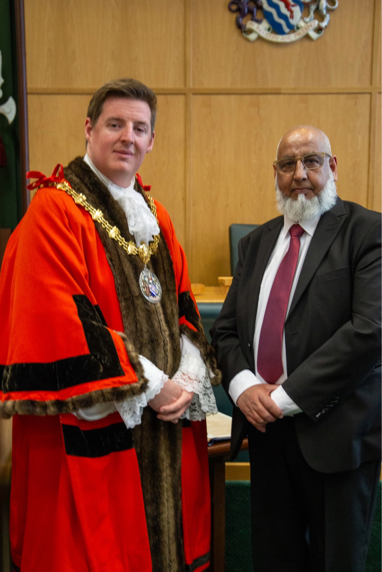 Mayor Josh Allen and Adbul Khan
