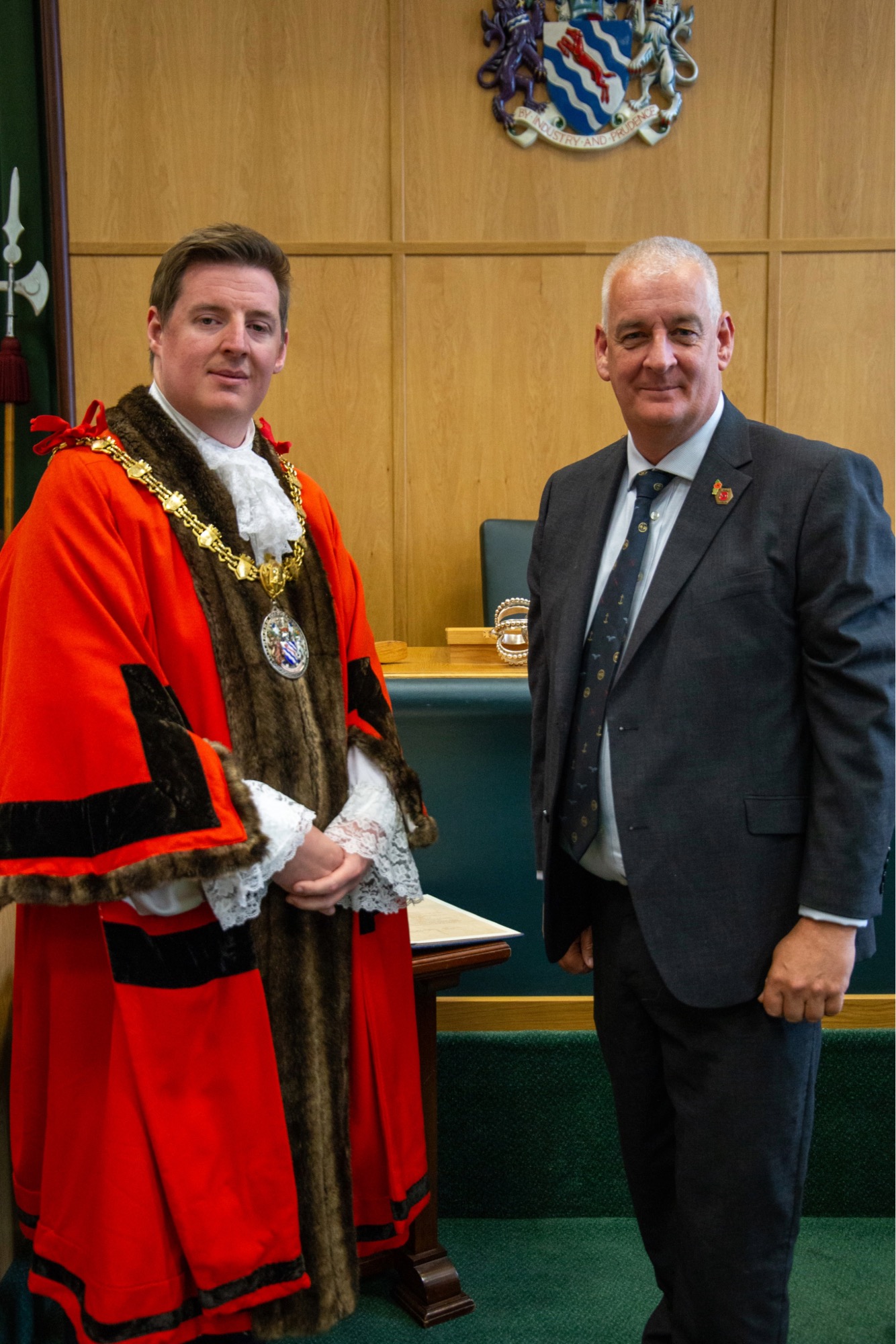 Mayor Josh Allen and Graham Jones