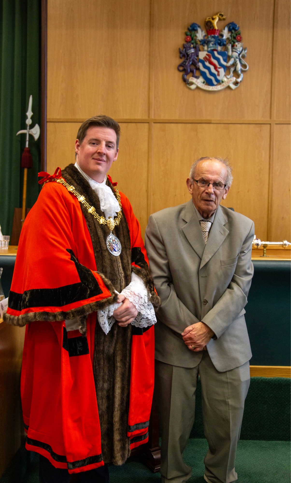 Mayor Josh Allen and Malcolm Pritchard