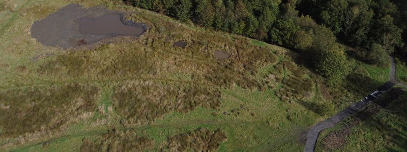 drone photo of Bullough Park