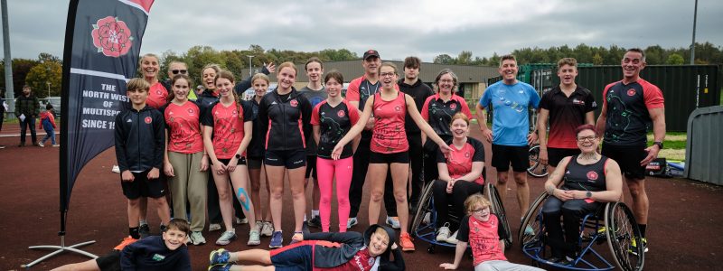 Group of people at a running track